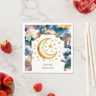 Serviette En Papier Pastel Little Moon Anniversaire