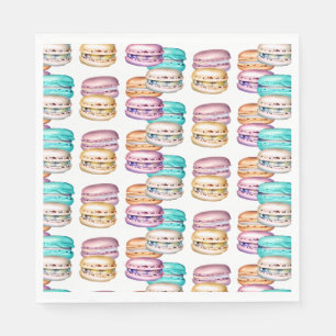 Serviette En Papier Pastel Macaron Cookie Thème Anniversaire
