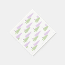 Pastel Noël Arbres Napkin