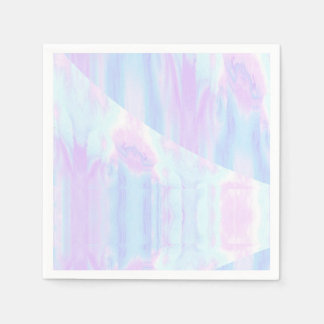 Serviette En Papier Pastel Ombre Tie Dye Ripples Girly