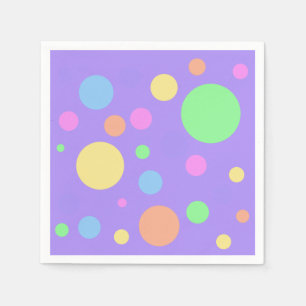 Serviette En Papier Pastel Pois