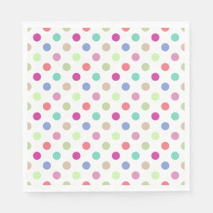 Serviette En Papier Pastel Polka Dot