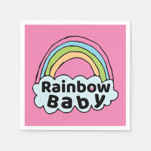 Serviette En Papier Pastel Rainbow Baby Birth Blessing Birth Miracle