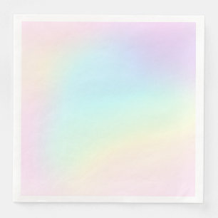 Serviette En Papier Pastel Rainbow fête d'anniversaire esthétique