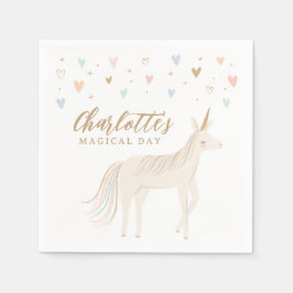 Serviette En Papier Pastel Unicorn Fille Anniversaire