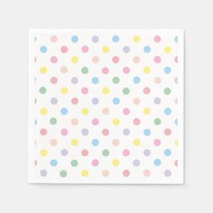 Serviette En Papier Pastels Doux à pois