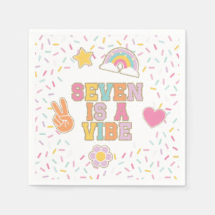Serviette En Papier Patch Preppy Seven est un Anniversaire Vibe