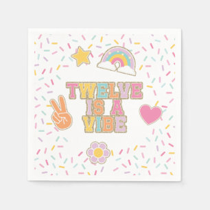 Serviette En Papier Patch Preppy Twelve est un Vibe 12e anniversaire