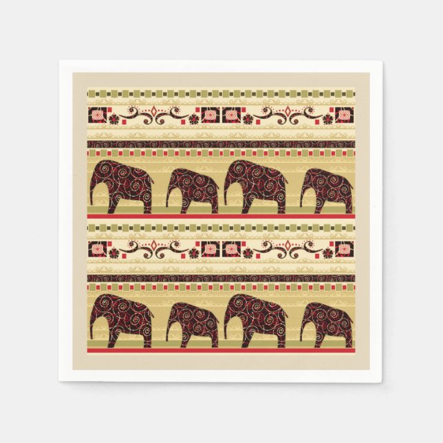 Serviette En Papier Patchwork africain (Devant)