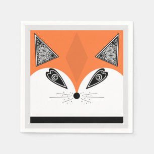 Serviette En Papier Patchwork Fox, applique Fox, Fox, enfants