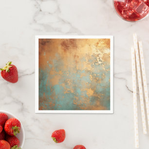 Serviette En Papier Patina de cuivre métallique rustique