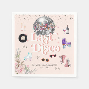 Serviette En Papier Patinage à rouleaux rétro Disco Bachelorette