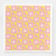 Patinage derby À damiers rouleau rose Jaune