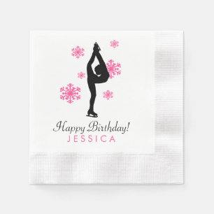 Serviette En Papier Patinage rose Patinage de glace Papier serviettes