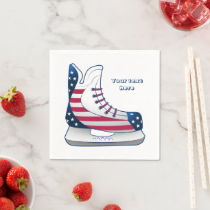 Serviette En Papier Patins de hockey USA