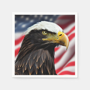 Serviette En Papier Patriotique/Aigle/Américain/États-Unis 