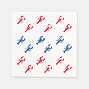 Serviette En Papier Patriotique rouge blanc bleu homard motif moderne