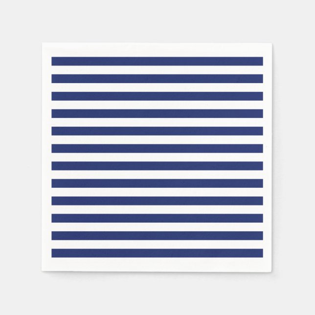 Serviette En Papier Patters bleus et blancs (Devant)