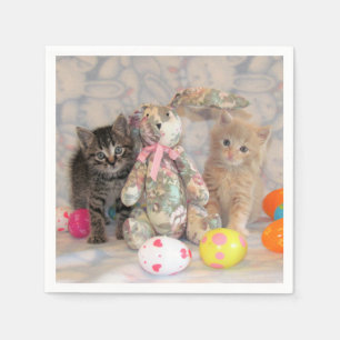 Serviette En Papier Patton & Buffington's Easter Bunny - Chat / Kitten