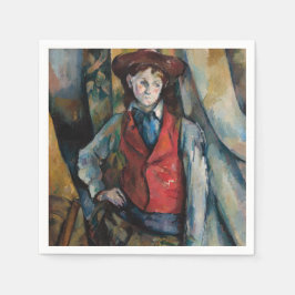 Serviette En Papier Paul Cezanne - Garçon dans la veste rouge