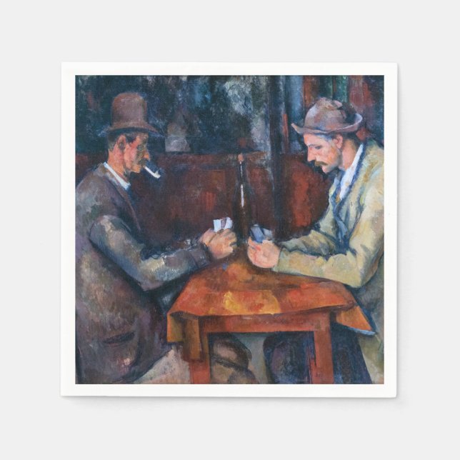 Serviette En Papier Paul Cezanne - Les Joueurs De Cartes (Devant)
