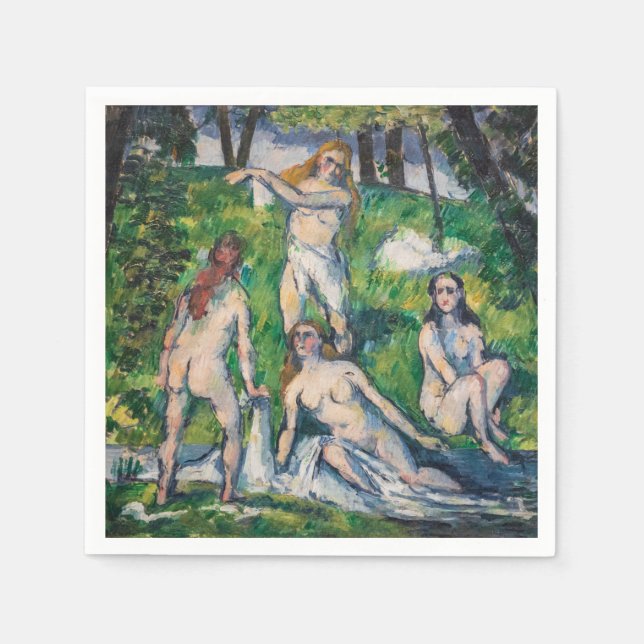 Serviette En Papier Paul Cezanne - Quatre Bathers (Devant)