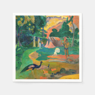 Serviette En Papier Paul Gauguin - Paysage avec Peacocks / Matamoe