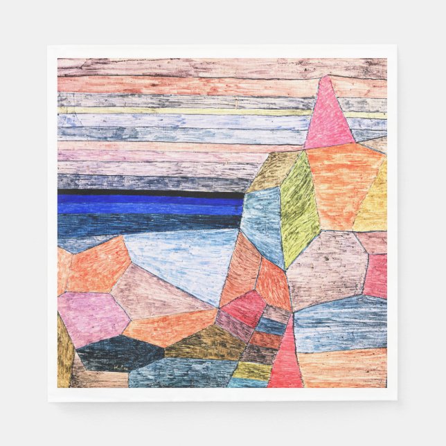 Serviette En Papier Paul Klee peinture, Promontorio Ph, (Devant)