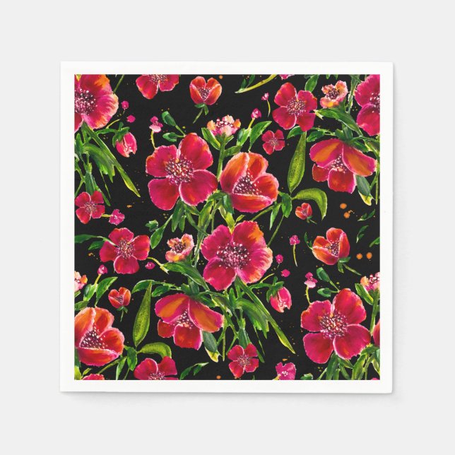 Serviette En Papier Pavot Garden (Devant)