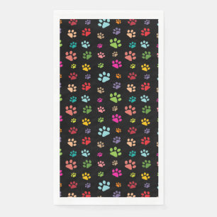 Serviette En Papier Pawprints colorés Design Serviettes de bain servie