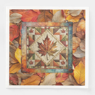 Serviette En Papier Pays Automne Feuilles Papier Napkin