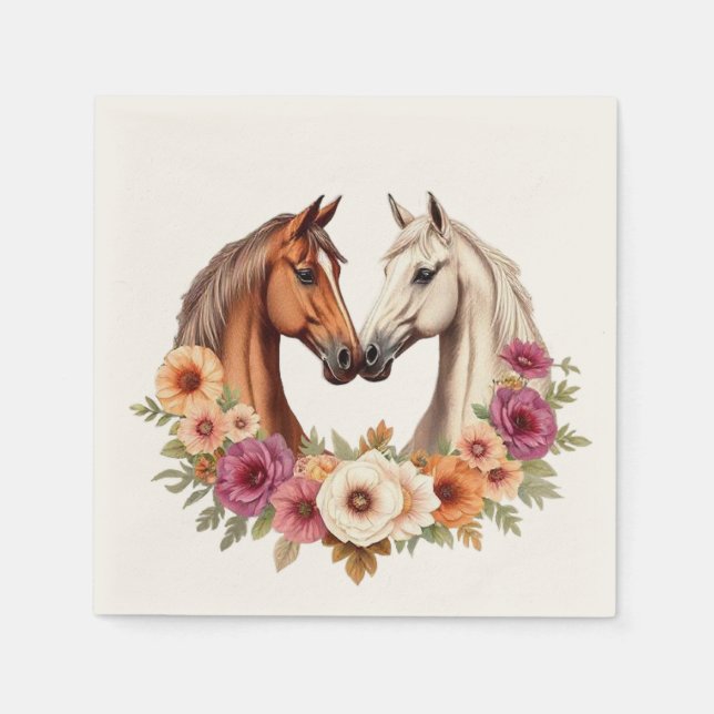 Serviette En Papier Pays Chevaux de l'Ouest (Devant)
