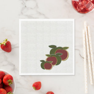 Serviette En Papier Pays des pommes texturées