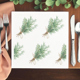 Serviette En Papier Pays Français Rosemary Rustique Mariage Napkin