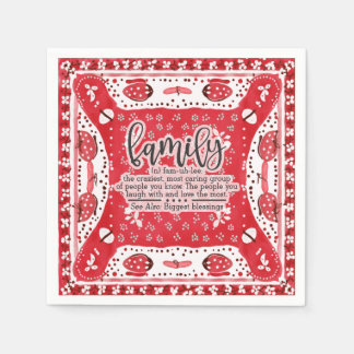 Serviette En Papier Pays Red Bandana Summer Famille Réunion