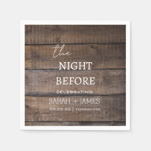 Serviette En Papier Pays Rustique La Nuit Avant Le Mariage