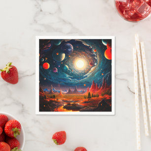 Serviette En Papier Paysage Ai