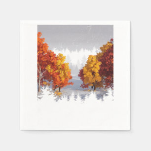 Serviette En Papier Paysage d'automne