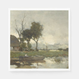 Serviette En Papier Paysage d'automne (art néerlandais Vintage) (Pays-