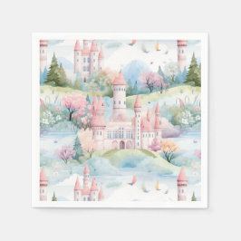 Serviette En Papier Paysage enchanteur du château -