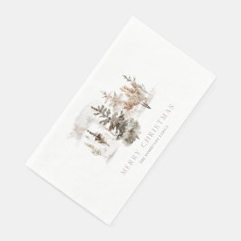 Serviette En Papier Paysage hivernal de Noël