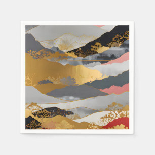 Serviette En Papier Paysage japonais