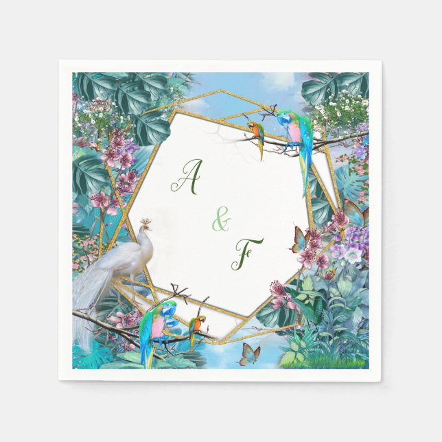 Serviette En Papier Paysage tropical (Devant)
