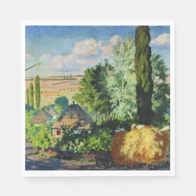 Serviette En Papier Paysage ukrainien (Fermes rurales) (Art de l'Ukrai (Devant)