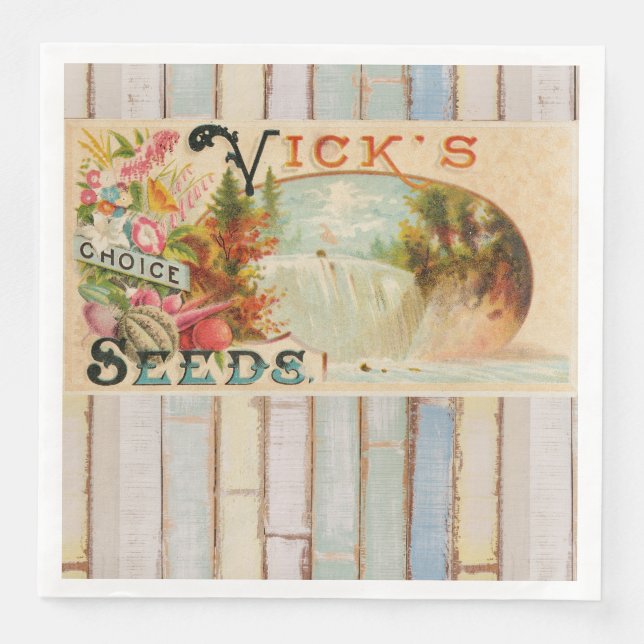 Serviette En Papier Paysan biologique campagnard primitif shabby victo (Devant)