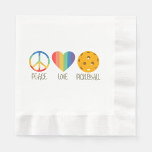 Serviette En Papier Peace Love Pickleball