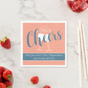 Serviette En Papier Peach Soft Cheers Papier Napkins