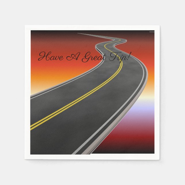 Serviette En Papier Péage routier personnalisé Sunset Highway Napkins (Devant)