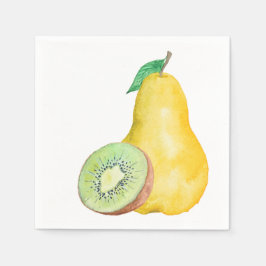 Serviette En Papier Pear et Kiwi