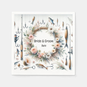 Serviette En Papier Pêche Amateurs thème Hook sur vous Mariage